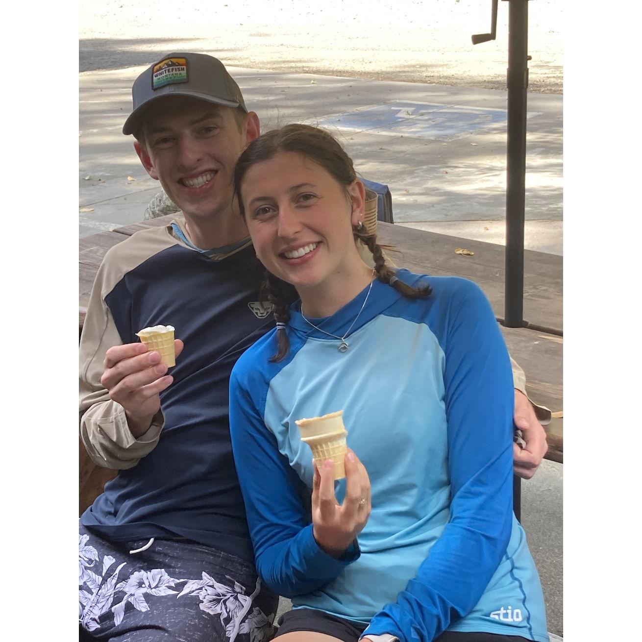 Jillian's birthday post-river float ice cream-June 25th