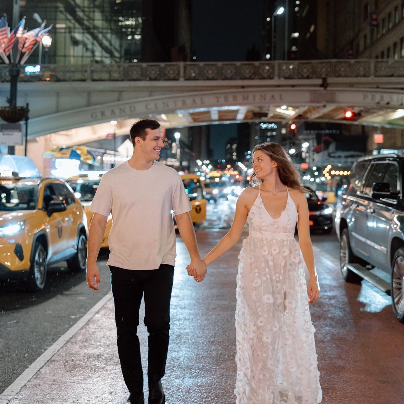 Our engagement photo shoot in NYC, where we met. I used to take the train from Croton on Hudson to Grand Central when I was an au pair to see Johnny during the weekend.