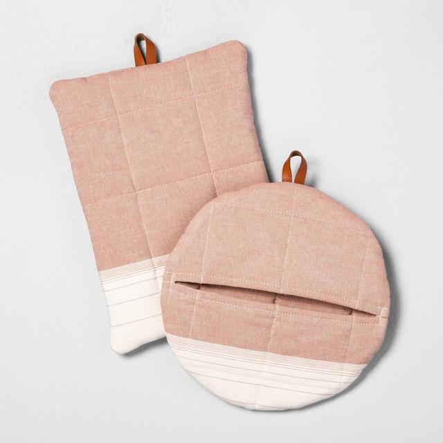 2pc Ombre Pot Holder Coral - Hearth & Hand™ with Magnolia