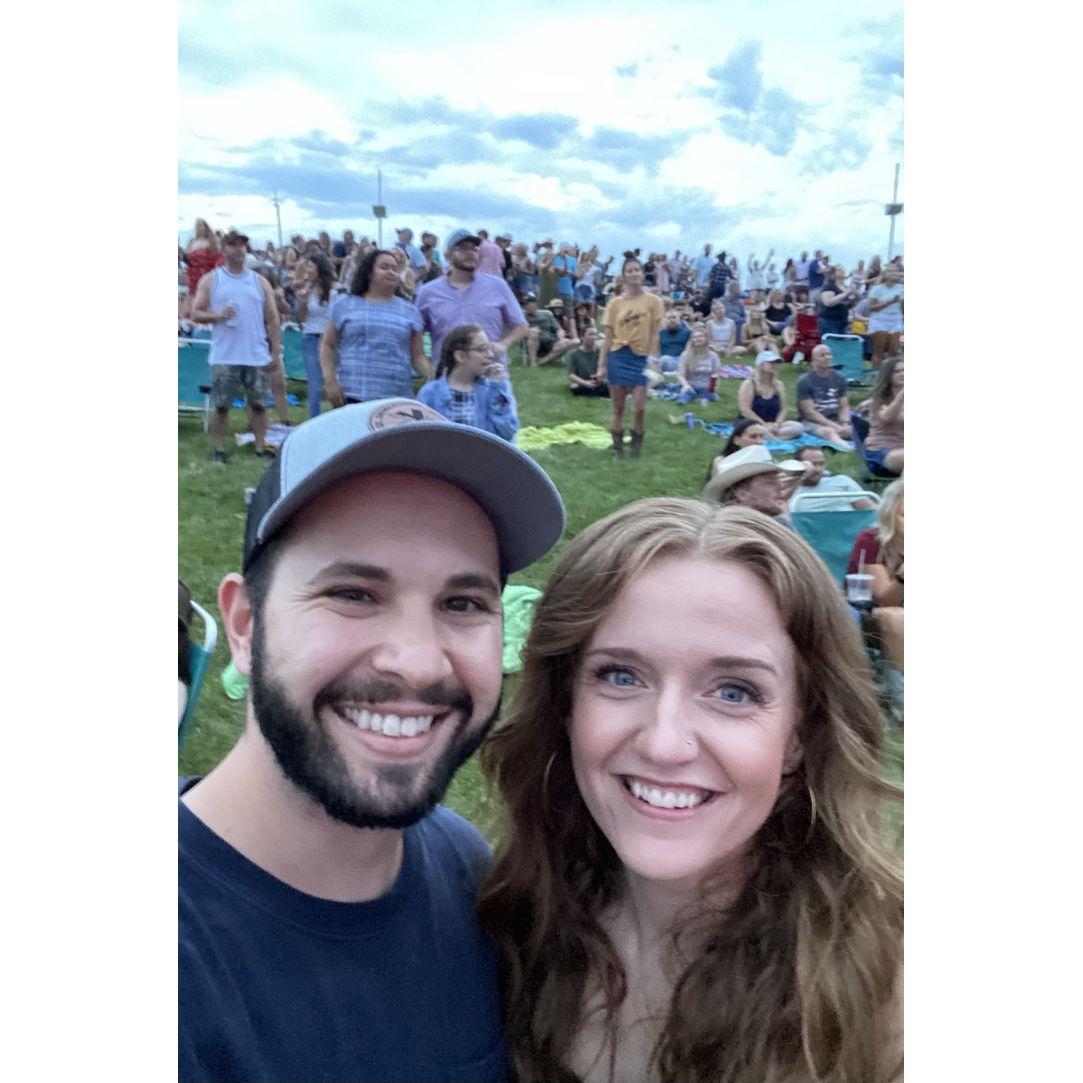 One of a million photos of us at concerts (this was Luke Bryan at Jiffy Lube Live in Bristow, VA). One of our favorite things to do is go to see live music!