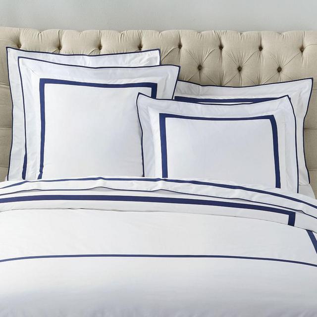 Morgan 400-Thread-Count Organic Percale Duvet Cover, King/Cal. King, Twilight