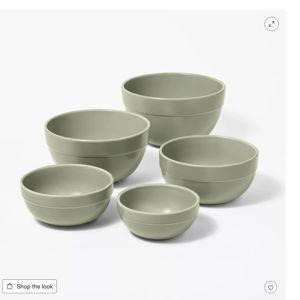 5pc Earthenware Ceramic Mixing Bowl Set - Figmint™