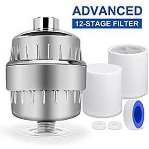 Shower Filter with Replaceable Multi-Stage Filter Cartridge