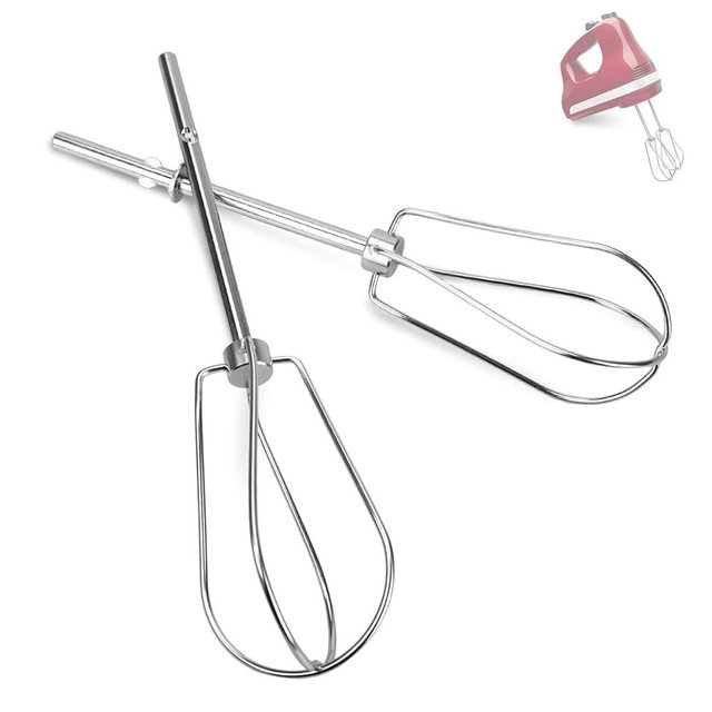W10490648 Beaters Attachments for KitchenAid Hand Mixer, Stainless Steel Turbo Beaters Compatible with KitchenAid Mixer Replacement KHM2B AP5644233 PS4082859 Parts (2 Pack)