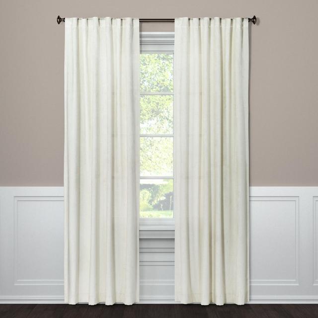 108"x54" Curtain Panel Velvet Almond Cream - Project 62™