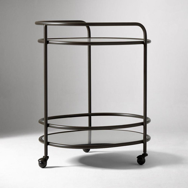 Albee 27" Bar Cart, Anthracite