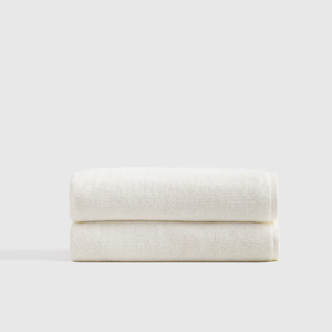 Turkish Ribbed Quick Dry Bath Towel in Ivory