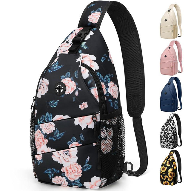 Pritent Crossbody Bags for Women Men Trendy Sling Bag Bakpack Casual Chest Bag with Convertible Shoulder Strap