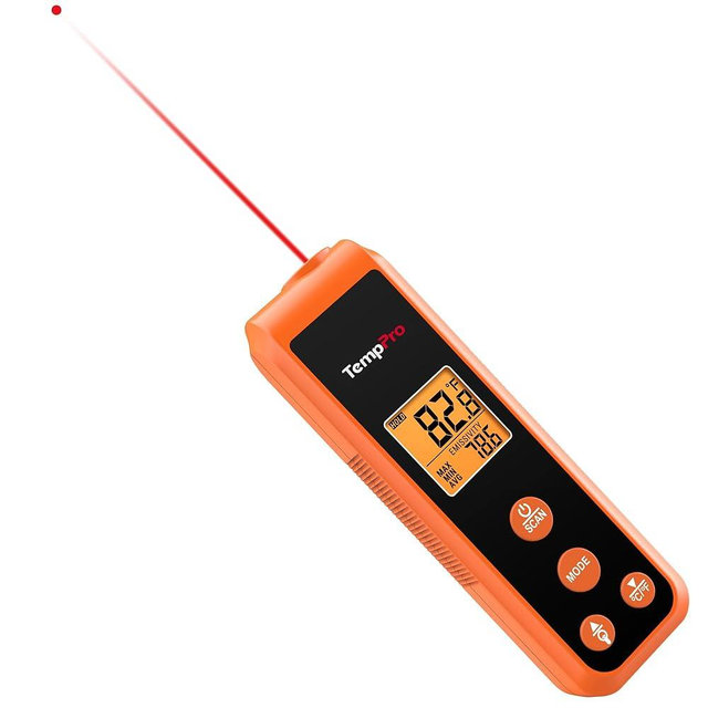 TempPro TP410 Infrared Thermometer Gun Non-Contact Laser Thermometer Gun for Cooking, Temperature Gun with Range -58℉~1022℉ for Pizza Oven Accessories, Griddle, HVAC, Engine(Previously ThermoPro)