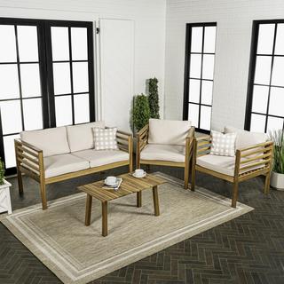 Thom 4-Piece Mid-Century Outdoor Patio Furniture Set