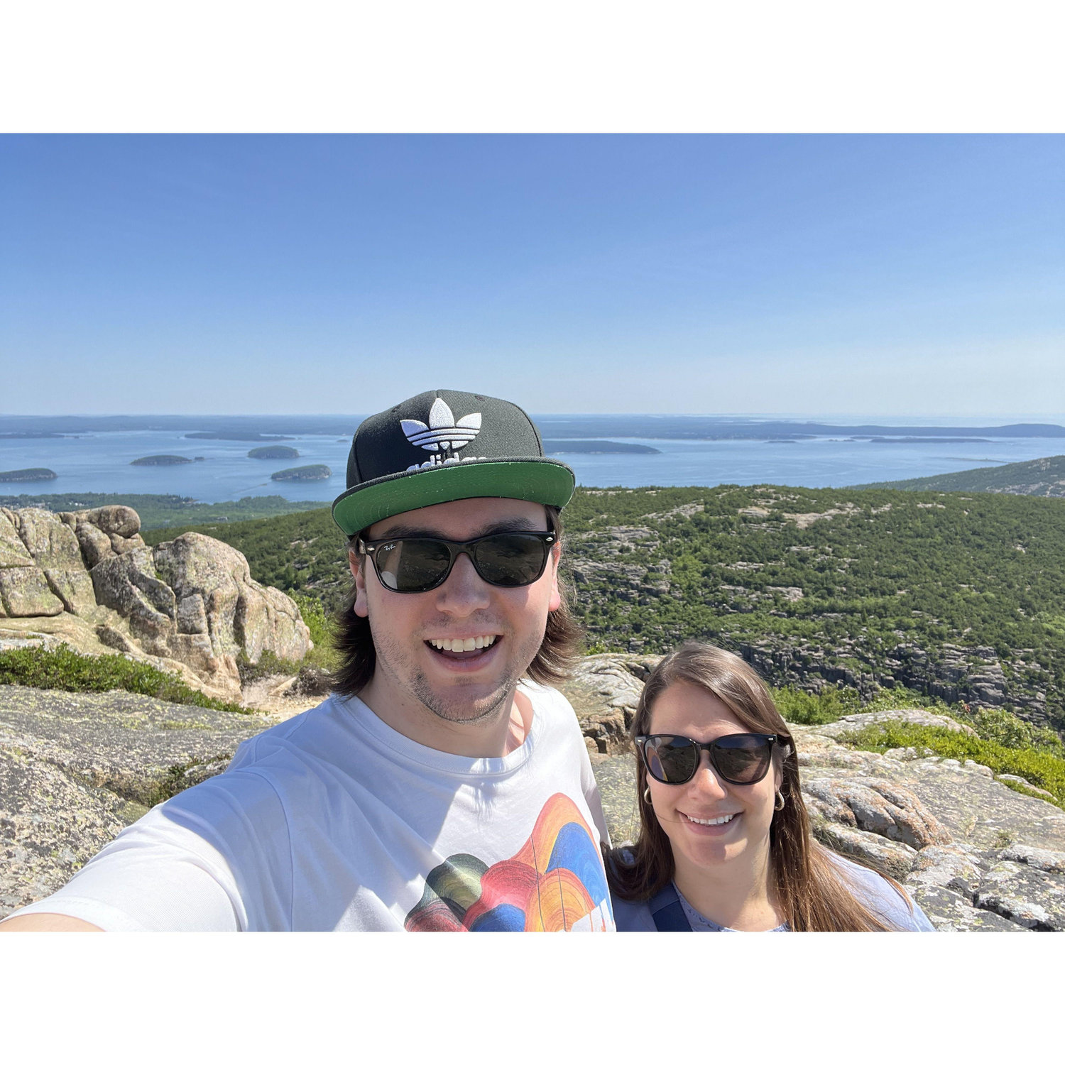 On top of a mountain in Maine!
