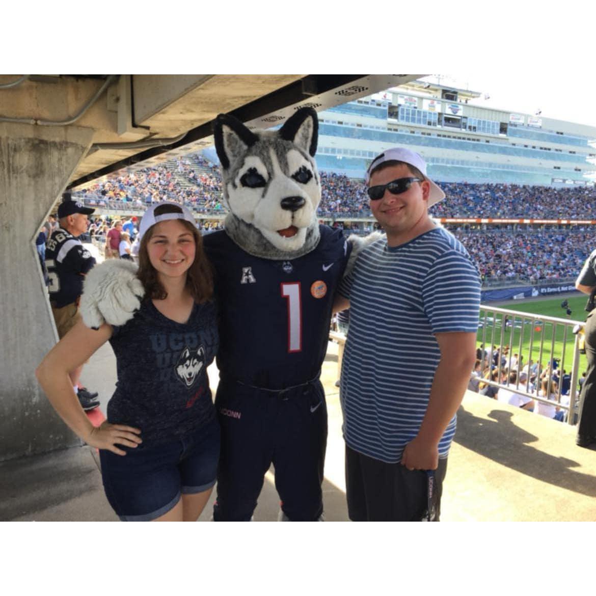 After 2 years of long distance, Brad and Christina were back together again at UConn.