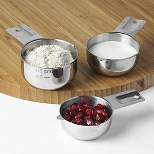 Measuring Cups Stainless Steel 6 Piece Stackable Set by KitchenMade