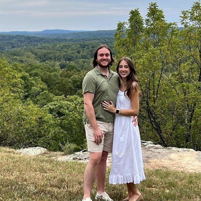 Stopped in the Shawnee Forest on our wedding venue hunting day