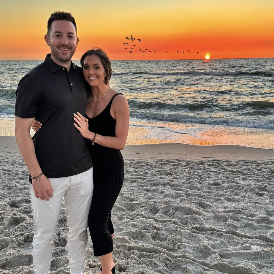celebrating our engagement in Naples, FL