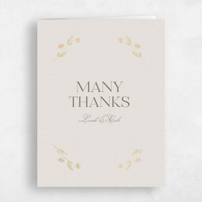 Dusty Pink Wedding Thank You - Isolde Portrait Foil