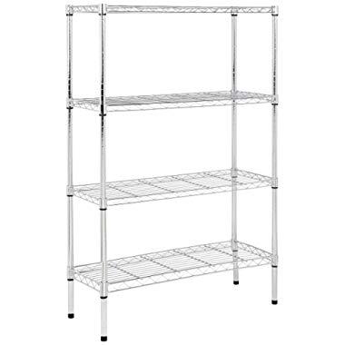 AmazonBasics 4-Shelf Shelving Unit - Chrome