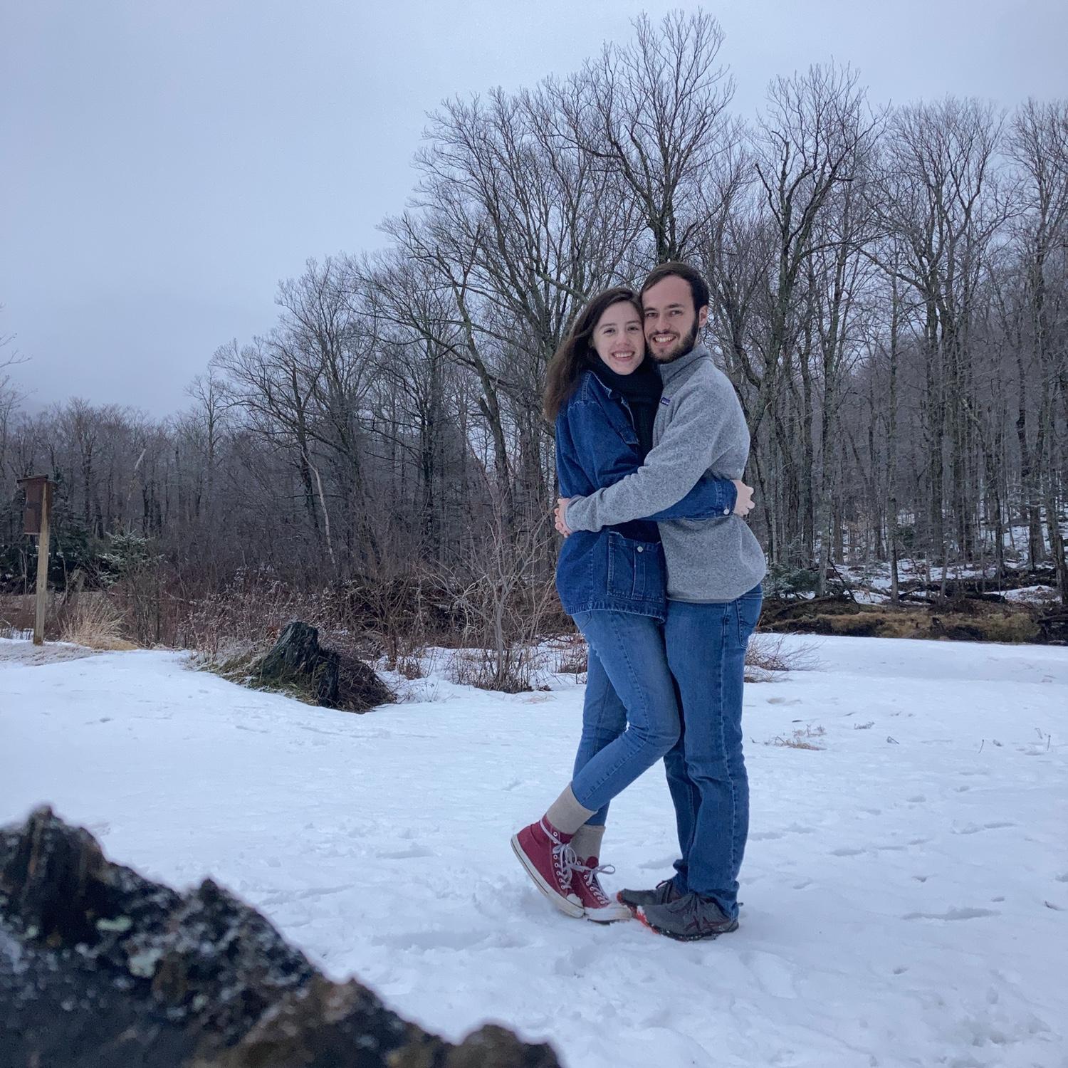 Katherine’s 2nd time seeing snow stick on the ground