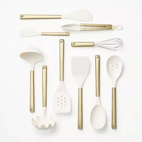 10pc Stainless Steel/Nylon Kitchen Utensil Set - Figmint™