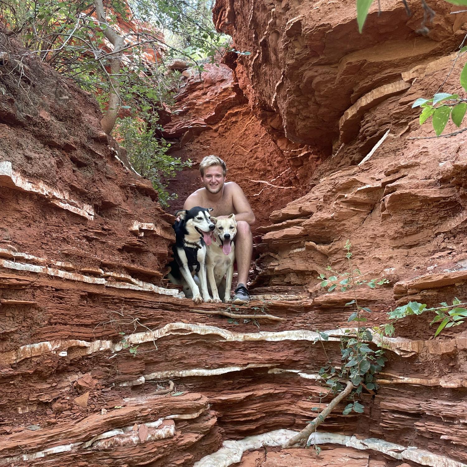 Peyton & our pups at Paulo Duro Canyon 2021