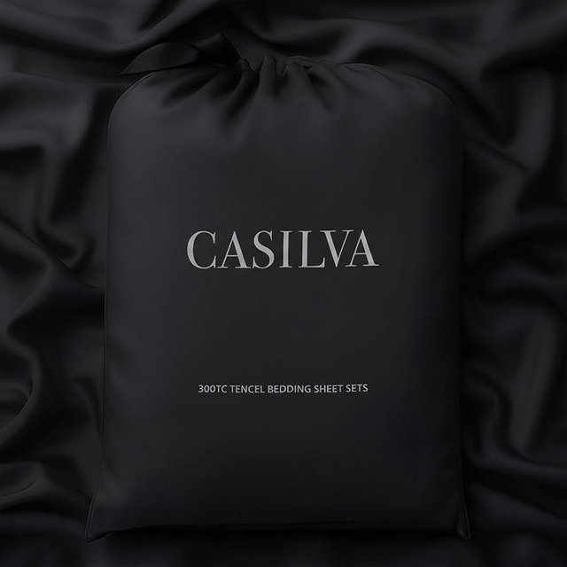 CASILVA Eucalyptus Sheets - Infused with Silver for Anti-Odor, Softer Than Silk Fibers, More Cooling Than Cotton - Perfect for Hot Sleepers & Sensitive Skin - 100% Tencel Lyocell - Queen Sheet Set