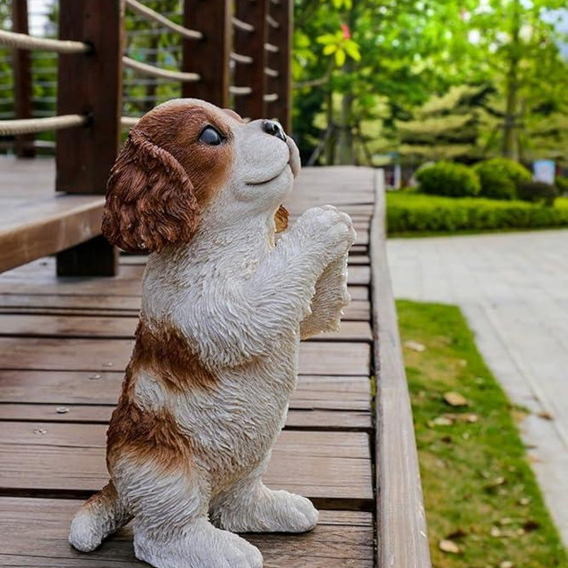 Hi Line Gift Ltd Praying Cavalier King Charles Spaniel Puppy Statue Figurine