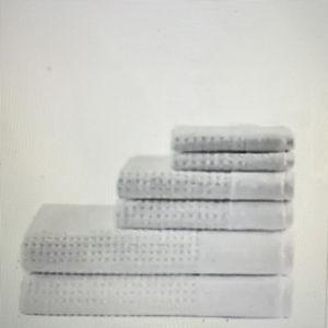 Madison Park Spa Waffle 6 Piece Jacquard Combed Cotton Towel Set