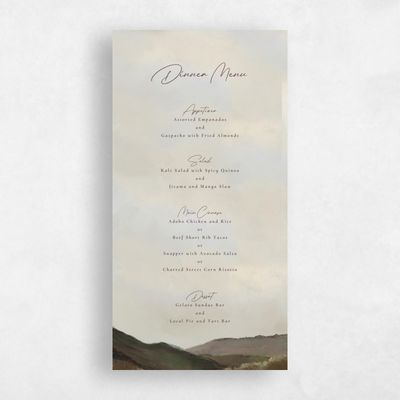 Fall, Brown Wedding Menu - Montagne