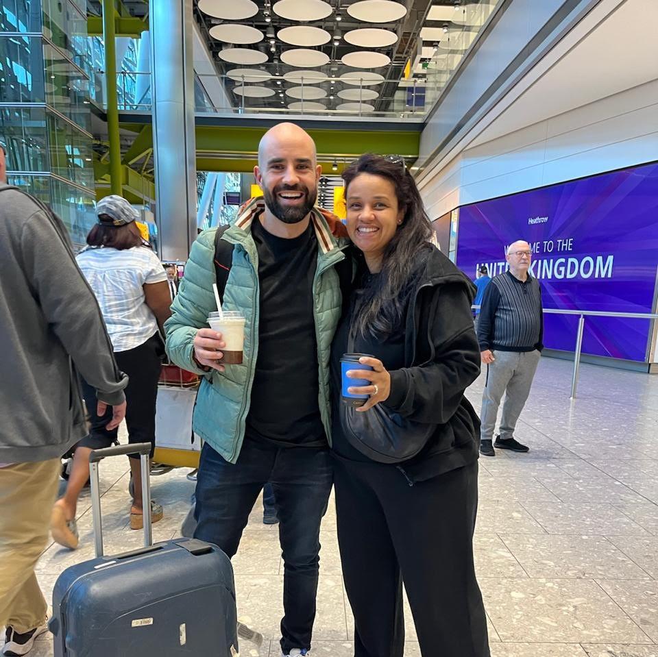 Aunt Beni's daughter, Diana, picked up Anton from the airport when he landed in London in July 2024