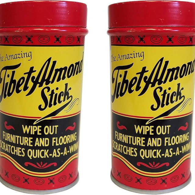 Tibet Almond Stick The Original Wood Surface Scratch and Stain Remover (Pack of 2) - Made in The USA