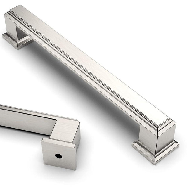 Asidrama 30 Pack 5 Inch(128mm) Brushed Satin Nickel Kitchen Cabinet Handles Cabinet Pulls Kitchen Cabinet Hardware for Cupboard Drawer Pulls