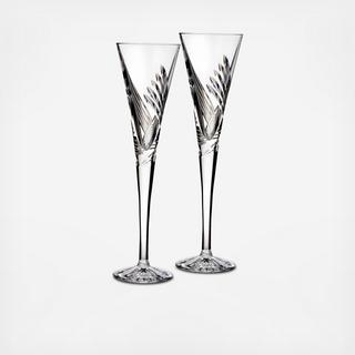 Wishes Beginnings Champagne Toasting Flute, Set of 2