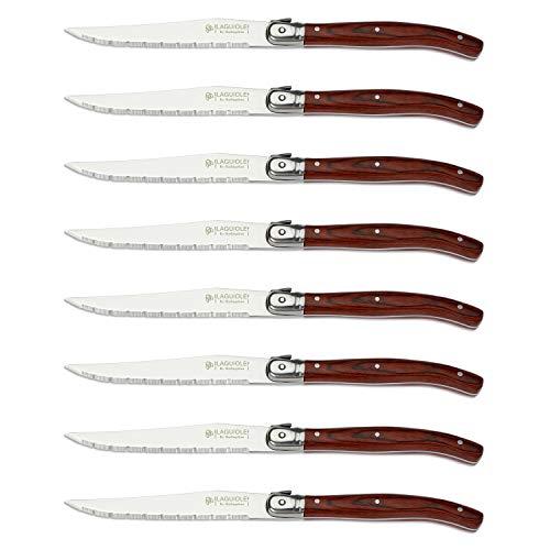 Laguiole by Hailingshan Steak knives Serrated Edge Sharp Light Premium