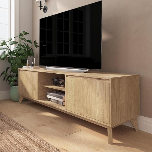 Blakely Mid-Century Modern Tv Stand Made With Durable Engineered Wood