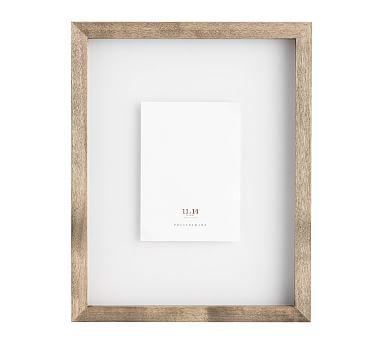 Floating Wood Gallery Frame, Graywash - 11" x 14"