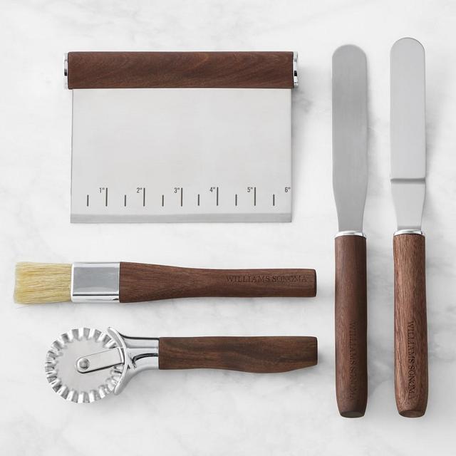 Williams Sonoma Walnut Pastry Tools, Set of 5