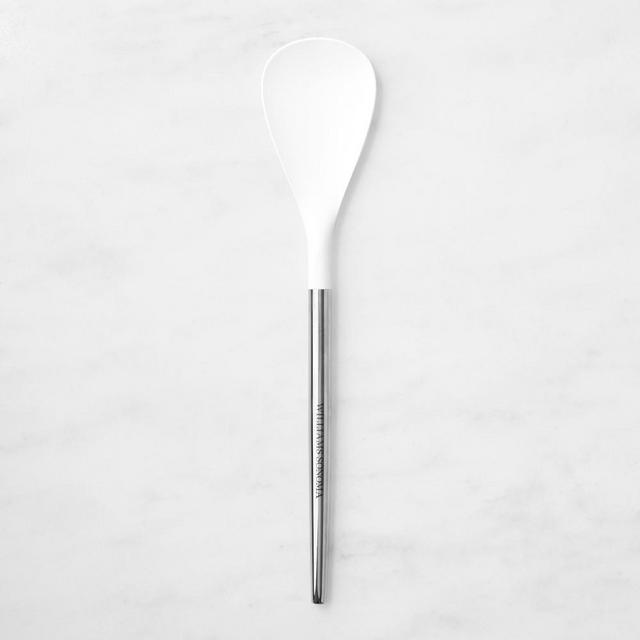 Williams Sonoma Stainless-Steel Silicone Paddle Spoon, White
