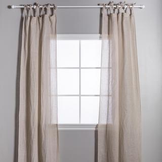 Linen Voile Tie Top Curtain