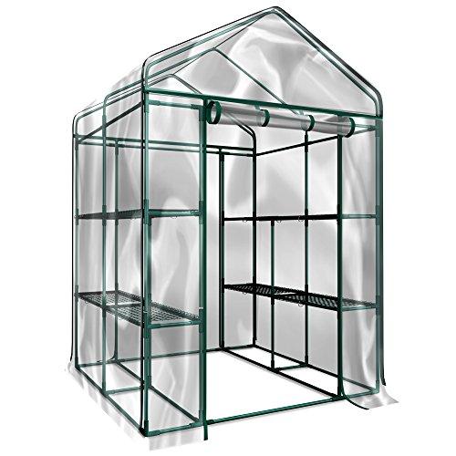 Home-Complete Walk-In Greenhouse- Indoor Outdoor with 8 Sturdy Shelves-Grow Plants, Seedlings, Herbs, or Flowers In Any Season-Gardening Rack