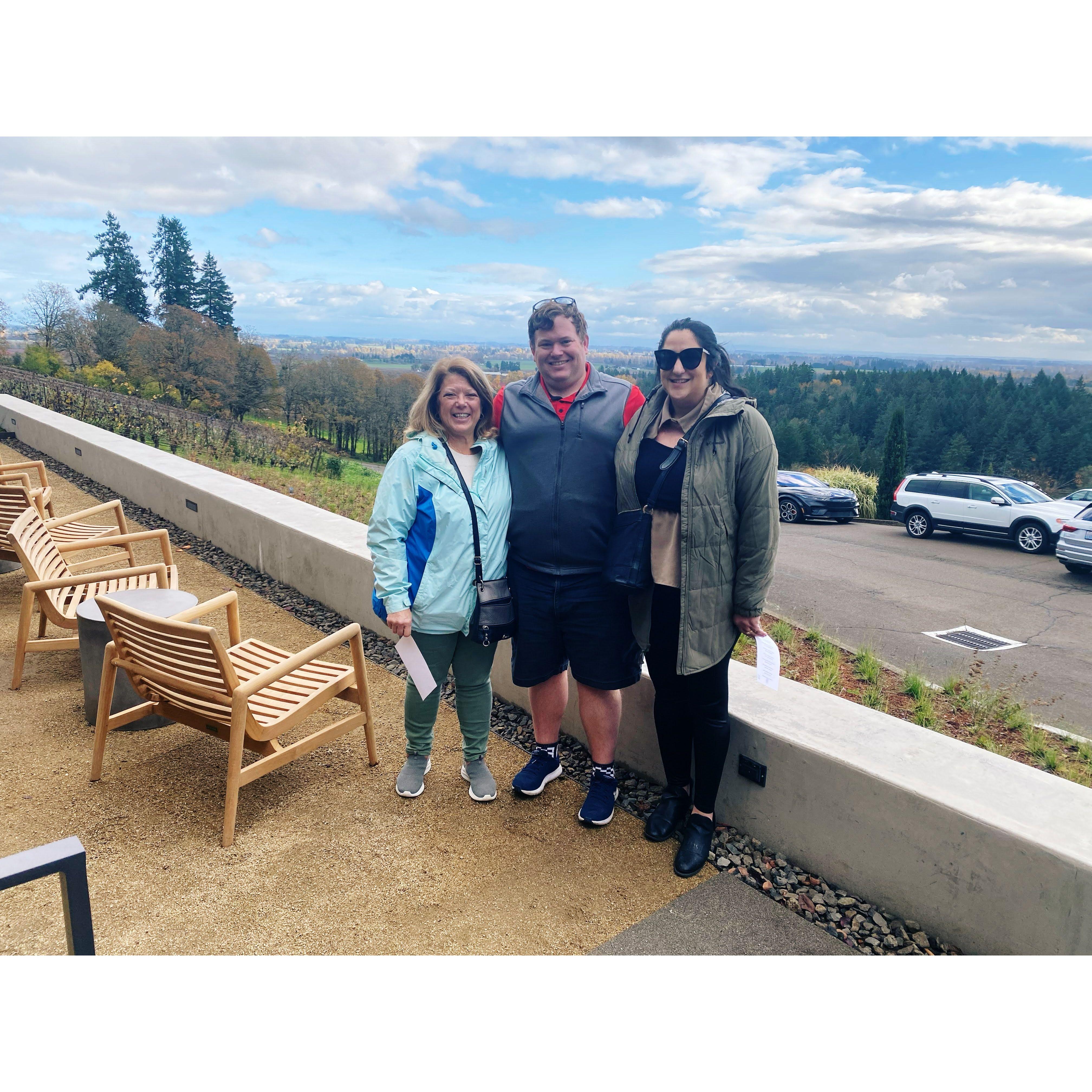 Willamette Valley, Oregon with Mike's family. A beautiful visit to celebrate more nieces and nephews