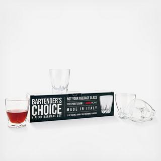 Bartender's Choice Camelot Double Old Fashioned Glass, Set of 4