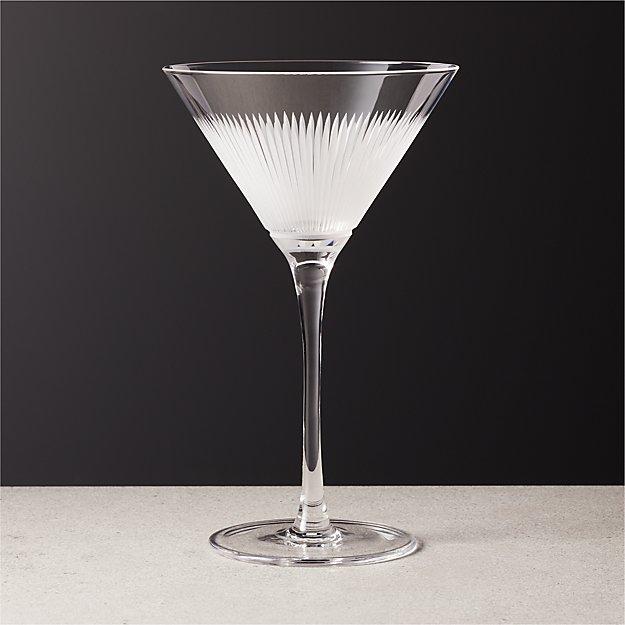 Kira Hand Etched Martini Glass