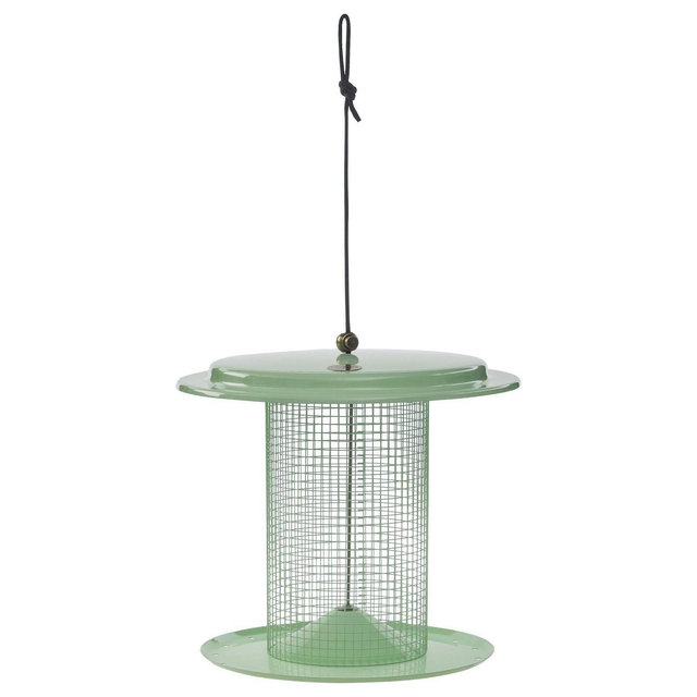 Bird Choice Modern Farmhouse Sunflower Seed Tube Bird Feeder 9.5" Sage Green