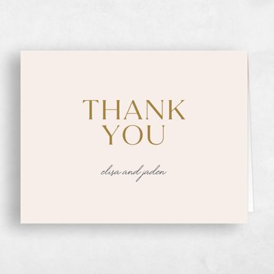 Linen, Beige Wedding Thank You - Hippley Landscape