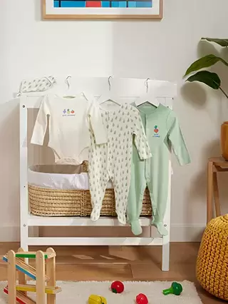 John Lewis ANYDAY Baby Keep Growing Bodysuit, Sleepsuits & Hat Set, Multi