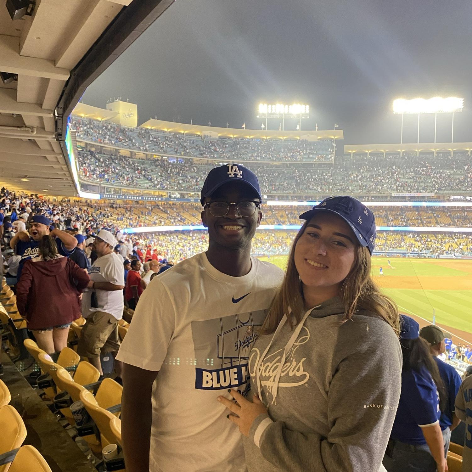 Took Zyaire to his first Dodgers game!