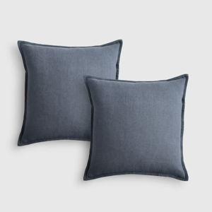 Nightfall - European Linen Flange Edge Pillow Cover - Set of 2