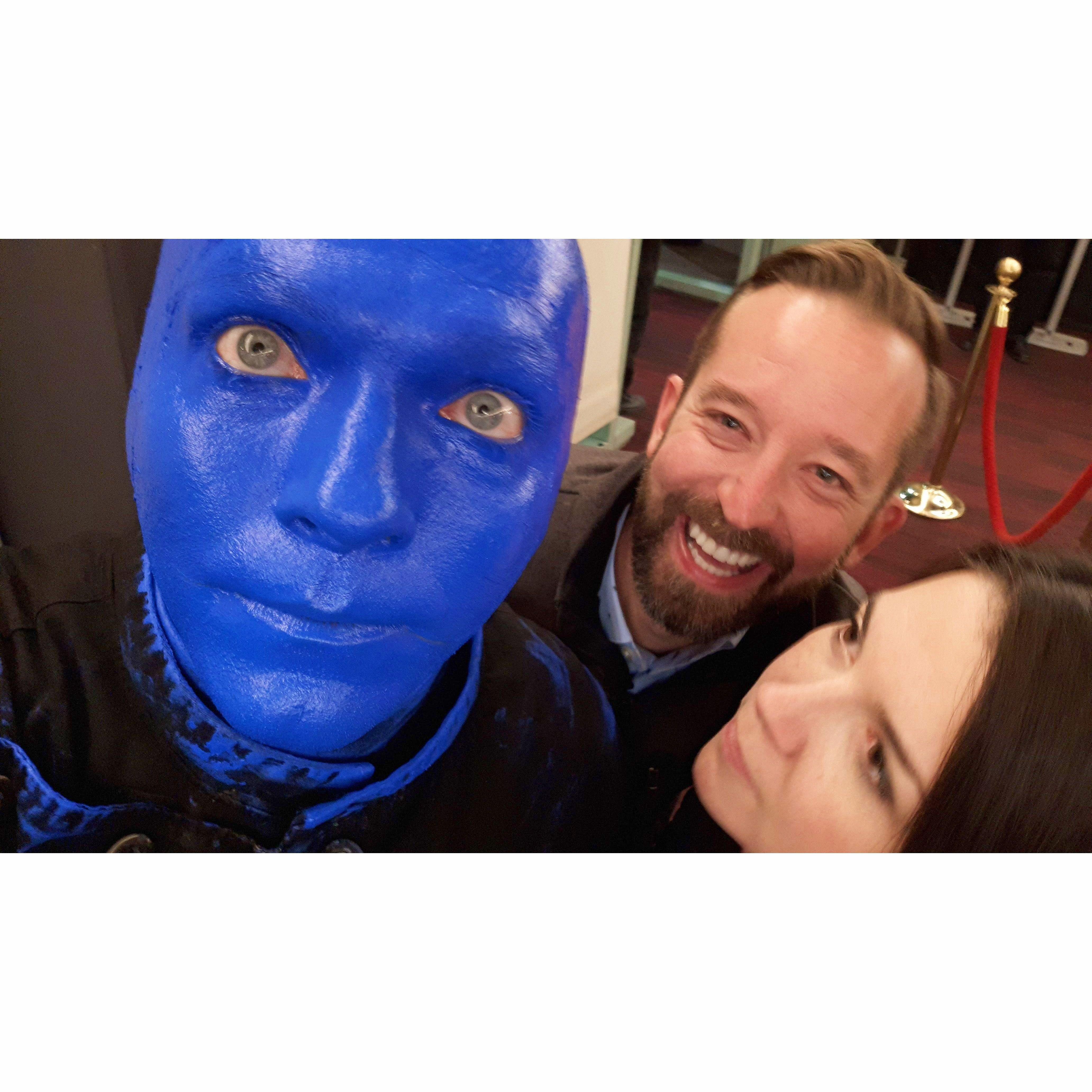 Attending the Blue Man Group performance in Denver, CO (Oct. 2019)