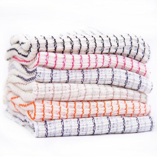 Eselect World's Best Kitchen Dish Cloths - Set of 12 Assorted Dishcloths for Washing Dishes - Absorbent Poly Cotton Waffle Weave Dish Rags, Made in USA