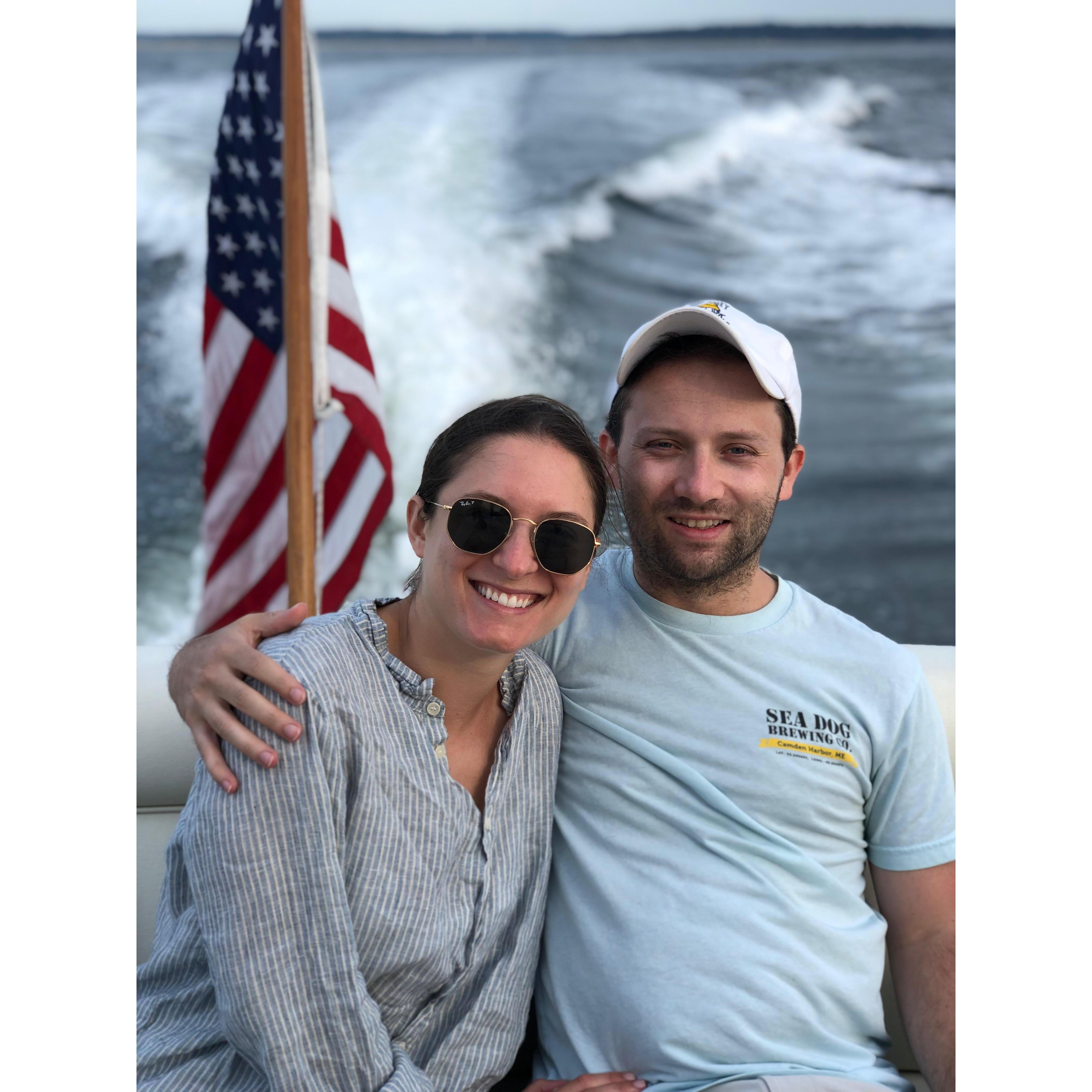 We both grew up sailing and powerboating in CT...you can't keep us away from the water!!